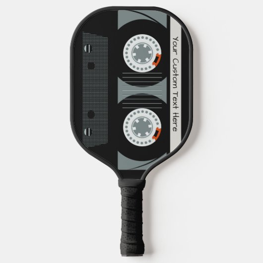 Aangepaste tekst voor tapetape met Retro Casette Pickleball Paddle (Voorkant)