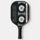 Aangepaste tekst voor tapetape met Retro Casette Pickleball Paddle (Achterkant)