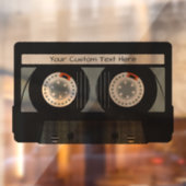 Aangepaste tekst voor tapetape met Retro Casette Raamsticker (Vel 2)