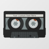 Aangepaste tekst voor tapetape met Retro Casette Raamsticker (Vel)