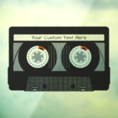 Aangepaste tekst voor tapetape met Retro Casette Raamsticker (Vel 3)