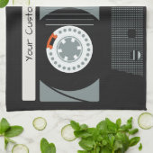 Aangepaste tekst voor tapetape met Retro Casette Theedoek (Gevouwen)