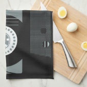 Aangepaste tekst voor tapetape met Retro Casette Theedoek (Quarter Fold)