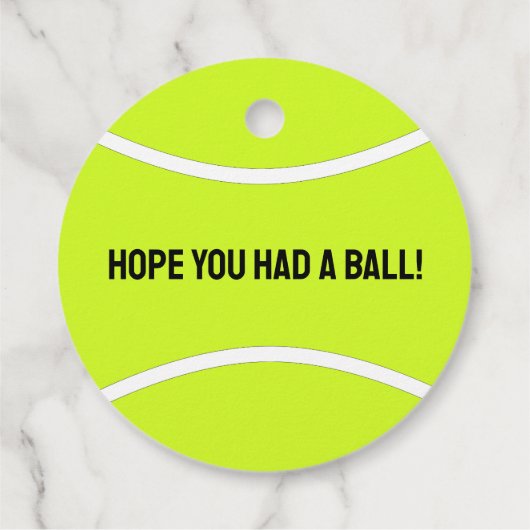 Aangepaste tekst voor Tennis Party Aangepaste teks Bedankjes Labels (Achterkant)