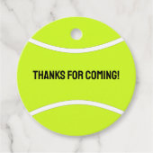 Aangepaste tekst voor Tennis Party Aangepaste teks Bedankjes Labels (Voorkant)