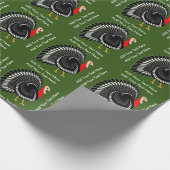 Aangepaste tekst voor Thanksgiving of Kerstmis Tur Cadeaupapier (Hoek)