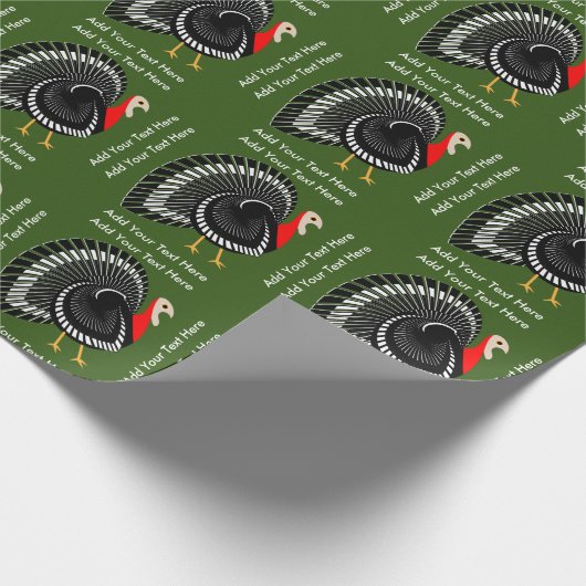 Aangepaste tekst voor Thanksgiving of Kerstmis Tur Cadeaupapier (Hoek)