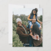 Aangepaste tekst voor twee foto's voor fijne kerst feestdagenkaart (Achterkant)