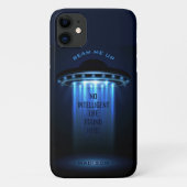 Aangepaste tekst voor UFO-ruimteschip Case-Mate iPhone Case (Achterkant)