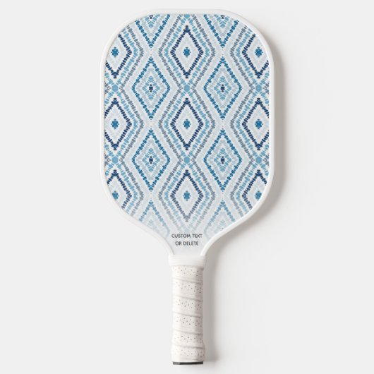 Aangepaste tekst voor usty Blue Boho Chic Diamond Pickleball Paddle (Voorkant)