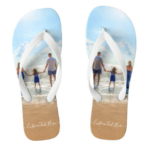 Aangepaste tekst voor uw foto-Teenslippers Teenslippers