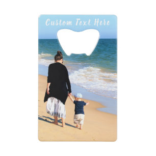 Aangepaste tekst voor uw fotoflesopener creditkaart flessenopener