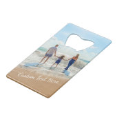 Aangepaste tekst voor uw fotoflesopener creditkaart flessenopener (Achterkant Gekanteld)