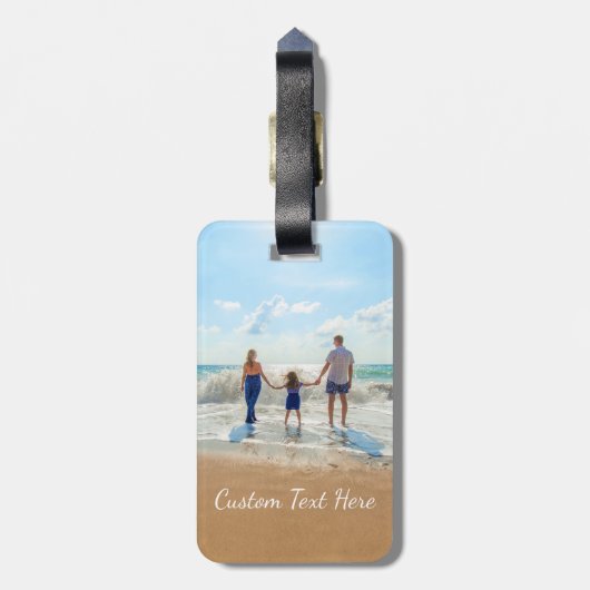 Aangepaste tekst voor uw Photo Bagagelabel (Achterkant verticaal)