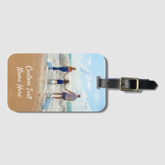 Aangepaste tekst voor uw Photo Bagagelabel (Voorkant (horizontaal))