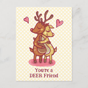 Aangepaste tekst voor Valentijnsdag deer Friend Pu Briefkaart