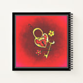 Aangepaste tekst voor vergrendeling en sleutel notitieboek (Achterkant)