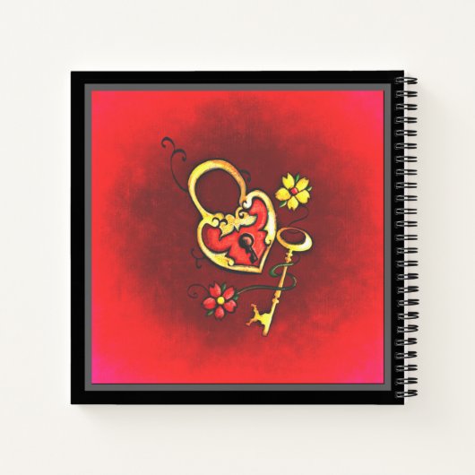 Aangepaste tekst voor vergrendeling en sleutel notitieboek (Achterkant)