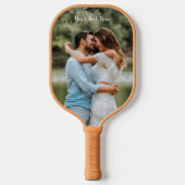 Aangepaste tekst voor verticale fotoweergave pickleball paddle (Voorkant)