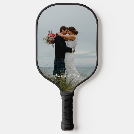 Aangepaste tekst voor verticale fotoweergave pickleball paddle (Voorkant)
