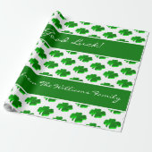 Aangepaste tekst voor vier lederen lantaarns cadeaupapier (Uitgerold)