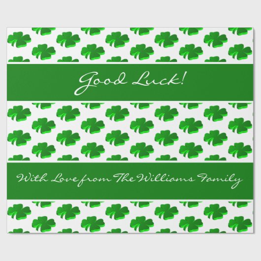 Aangepaste tekst voor vier lederen lantaarns cadeaupapier (Vlak)