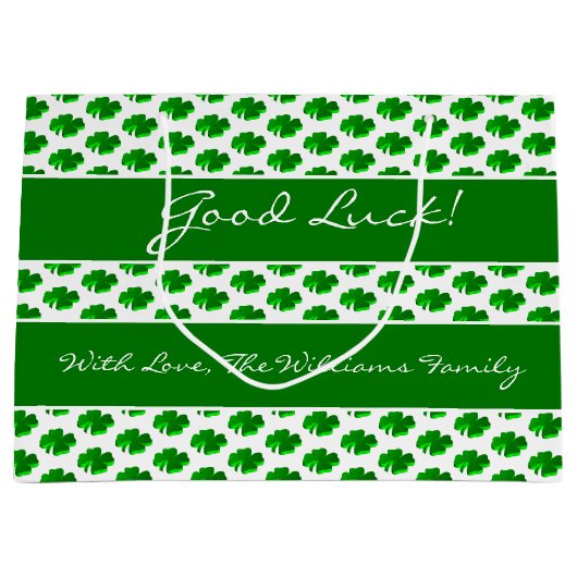 Aangepaste tekst voor vier leds-lavenbeschermingsp groot cadeauzakje (Voorkant)