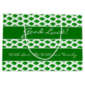 Aangepaste tekst voor vier leds-lavenbeschermingsp groot cadeauzakje (Achterkant)