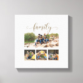 Aangepaste tekst voor vier reeksen foto-inkulage o canvas afdruk