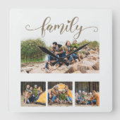 Aangepaste tekst voor vier reeksen foto-inkulage o vierkante klok (Voorkant)