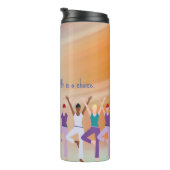 Aangepaste tekst voor vrouwelijke Yoga Poses Fitne Thermosbeker (Geroteerd rechts)