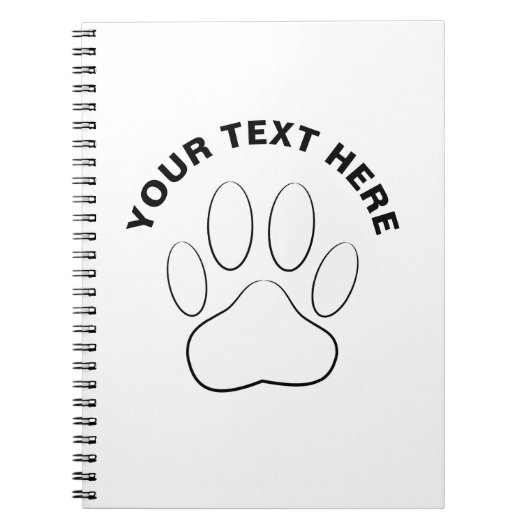 Aangepaste tekst voor witte pagina afdrukken notitieboek (Voorkant)