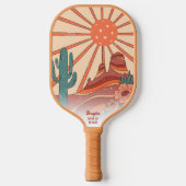 Aangepaste tekst voor woestijn - sooncactus - mesa pickleball paddle (Voorkant)