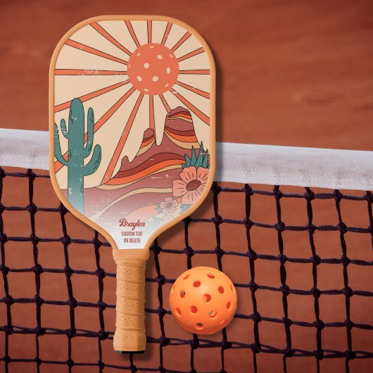 Aangepaste tekst voor woestijn - sooncactus - mesa pickleball paddle