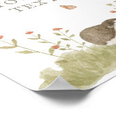 Aangepaste tekst voor Woodland Forest Baby shower Poster (Hoek)