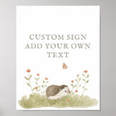 Aangepaste tekst voor Woodland Forest Baby shower Poster (Voorkant)