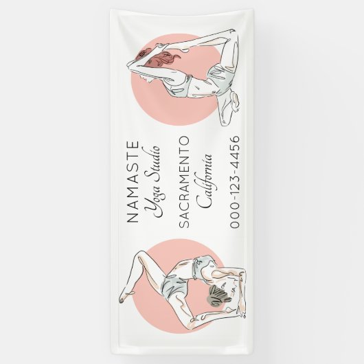 Aangepaste tekst voor yoga-studio banner (Verticaal)