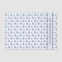 Aangepaste tekst voor zeilboot en anker tissuepapier