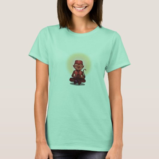 Aangepaste tekst voor Zen Monkey T-shirt (Voorkant)