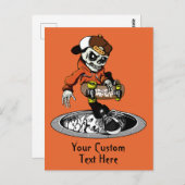 Aangepaste tekst voor Zombie Skater en briefkaart (Voorkant / Achterkant)