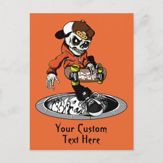 Aangepaste tekst voor Zombie Skater en briefkaart (Voorkant)