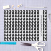 Aangepaste tekst voor zwart anananassetpatroon tissuepapier (Craft)