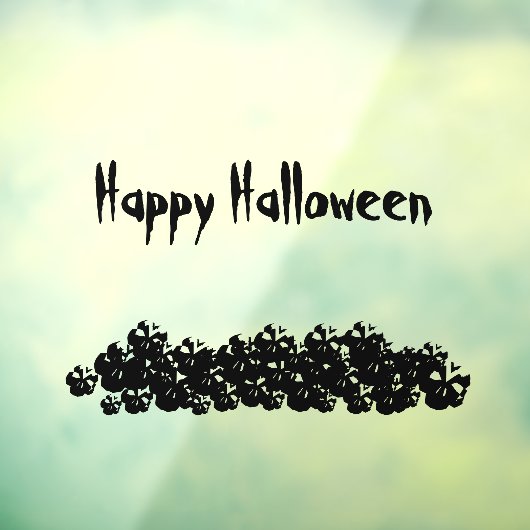 Aangepaste tekst voor zwarte-schedelfilmpje raamsticker (Vel 3)