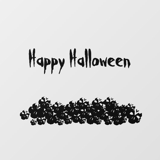 Aangepaste tekst voor zwarte-schedelfilmpje raamsticker (Vel)