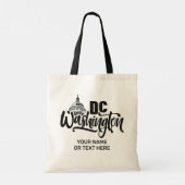 Aangepaste tekst Washington DC Tote Bag (Achterkant)