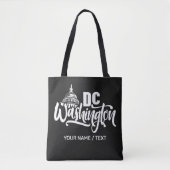 Aangepaste tekst Washington DC Tote Bag (Voorkant)