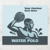 Aangepaste tekst waterpolo bier etiket (Enkel label)