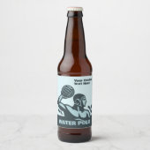 Aangepaste tekst waterpolo bier etiket (Voorkant)