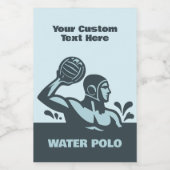 Aangepaste tekst waterpolo voedselcontainer etiket (Enkel label)