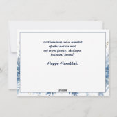 Aangepaste tekst waterverf Chanoeka Feestdagenkaart (Achterkant)